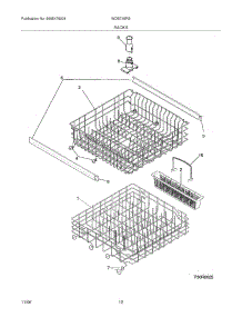 13 - Racks parts for White Westinghouse Dishwasher WDB745REB2 from AppliancePartsPros.com