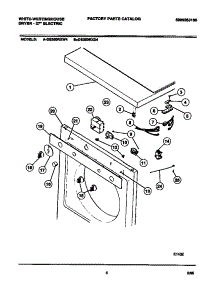 04 - Console, Controls parts for Frigidaire Dryer DE350RXW4 from AppliancePartsPros.com