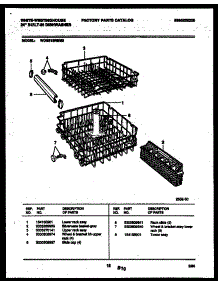 08 - Racks And Trays parts for Frigidaire Dishwasher WDB212RBM0 from AppliancePartsPros.com