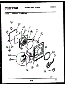 03 - Door Parts parts for Frigidaire Dryer DE500ADW5 from AppliancePartsPros.com