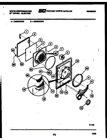 03 - Door Parts parts for Frigidaire Dryer DE400KDD3 from AppliancePartsPros.com