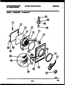 03 - Door Parts parts for Frigidaire Dryer DE600ADD2 from AppliancePartsPros.com