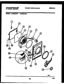 03 - Door Parts parts for Frigidaire Dryer DE650ADW1 from AppliancePartsPros.com