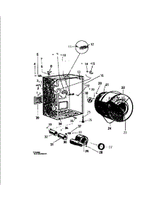 04 - Body & Drum parts for Frigidaire Dryer DE650JDV1 from AppliancePartsPros.com