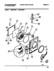 03 - Door, Front Panel, Lint Filter parts for Frigidaire Dryer DE800ADW4 from AppliancePartsPros.com