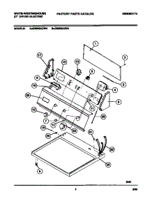 04 - Console, Controls, Top Panel parts for Frigidaire Dryer DE800ADW4 from AppliancePartsPros.com