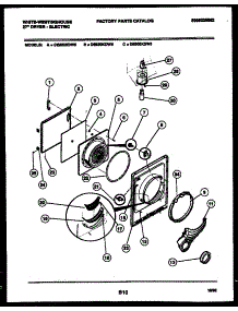 03 - Door Parts parts for Frigidaire Dryer DE800KDH5 from AppliancePartsPros.com