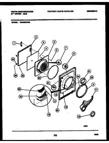 03 - Door Parts parts for Frigidaire Dryer DG640KXW6 from AppliancePartsPros.com
