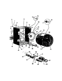 04 - Cabinet, Drum, Heater Housing parts for Frigidaire Dryer DG700EXH5 from AppliancePartsPros.com