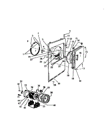 03 - Front Panel, Door & Motor parts for Frigidaire Dryer EDD15A2D5 from AppliancePartsPros.com
