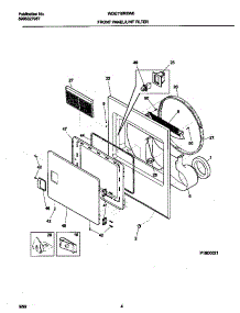 03 - P16d0021 Frnt Pnl,Door parts for Frigidaire Dryer WDE116REW0 from AppliancePartsPros.com