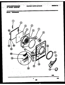 03 - Door Parts parts for Frigidaire Dryer WDE336RBD0 from AppliancePartsPros.com