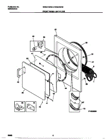 03 - Front Panel / Lint Filter parts for Frigidaire Dryer WDE336RBW2 from AppliancePartsPros.com