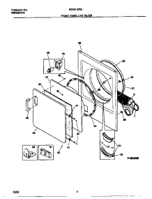 03 - Front Panel / Lint Filter parts for Frigidaire Dryer WDG216RBD2 from AppliancePartsPros.com