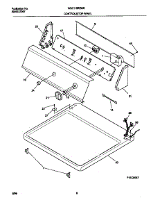 04 - P16c0067 Control Panel parts for Frigidaire Dryer WDE116REW0 from AppliancePartsPros.com
