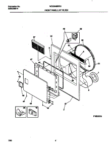 03 - Front Panel / Lint Filter parts for Frigidaire Dryer WDG546RFS1 from AppliancePartsPros.com