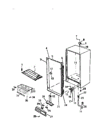 03 - Cabinet parts for Frigidaire Freezer FU168JRW2 from AppliancePartsPros.com