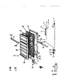 02 - Door parts for Frigidaire Freezer FU196JRW1 from AppliancePartsPros.com