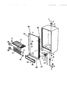 03 - Cabinet parts for Frigidaire Freezer FU166ERW4 from AppliancePartsPros.com