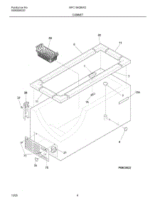 05 - Cabinet parts for White Westinghouse Freezer WFC15K2BW2 from AppliancePartsPros.com