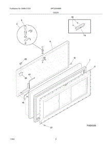 03 - Door parts for White Westinghouse Freezer WFC20M4BW2 from AppliancePartsPros.com