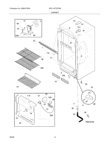 05 - Cabinet parts for White Westinghouse Freezer WFU14FC2CW6 from AppliancePartsPros.com