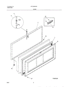 03 - Door parts for White Westinghouse Freezer WFC25M4HW2 from AppliancePartsPros.com