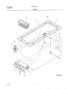 05 - Cabinet parts for White Westinghouse Freezer WFC25M4HW2 from AppliancePartsPros.com