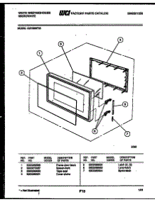 06 - Door Parts parts for Frigidaire Microwave KM169MTM from AppliancePartsPros.com