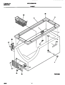 03 - Cabinet parts for Frigidaire Freezer WFC20M4HW0 from AppliancePartsPros.com