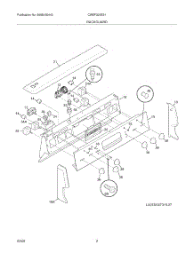 03 - Backguard parts for White Westinghouse Range CWEF320ES1 from AppliancePartsPros.com