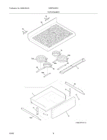07 - Top / Drawer parts for White Westinghouse Range CWEF320ES1 from AppliancePartsPros.com