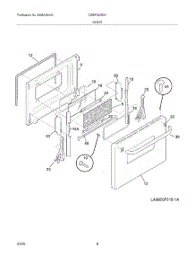 09 - Door parts for White Westinghouse Range CWEF320ES1 from AppliancePartsPros.com