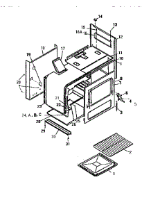 05 - Oven And Body parts for Frigidaire Range GF201HXD0 from AppliancePartsPros.com