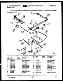 05 - Burner, Manifold And Gas Control parts for Frigidaire Range GF204KXW3 from AppliancePartsPros.com