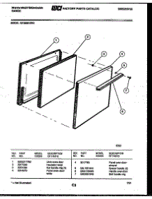 04 - Door Parts parts for Frigidaire Range GF300KXW2 from AppliancePartsPros.com