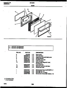 06 - Door Parts parts for Frigidaire Range GF420RXD2 from AppliancePartsPros.com
