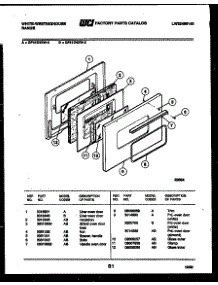 05 - Door Parts parts for Frigidaire Range GF410HXD5 from AppliancePartsPros.com