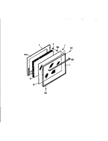 06 - Door parts for Frigidaire Range GF521HXW1 from AppliancePartsPros.com