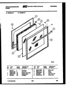 04 - Door Parts parts for Frigidaire Range GF625LD0 from AppliancePartsPros.com