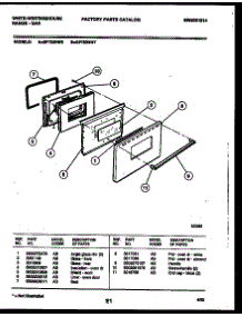 04 - Door Parts parts for Frigidaire Range GF720NW7 from AppliancePartsPros.com