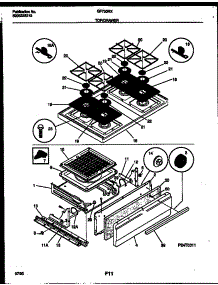 05 - Cooktop And Broiler Drawer Parts parts for Frigidaire Range GF730RXW2 from AppliancePartsPros.com