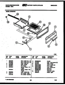 04 - Broiler Drawer Parts parts for Frigidaire Range GF830ND3 from AppliancePartsPros.com