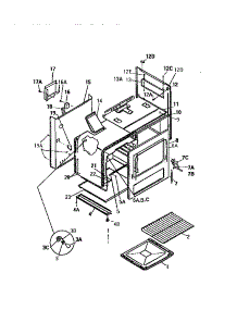 05 - Oven Cavity & Body parts for Frigidaire Range GF830HXV2 from AppliancePartsPros.com