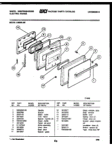 05 - Lower Oven Door Parts parts for Frigidaire Oven KB969LM0 from AppliancePartsPros.com