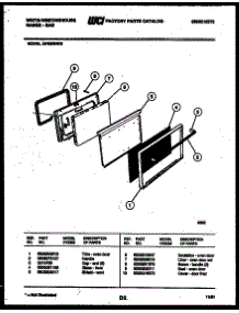 05 - Door Parts parts for Frigidaire Range GF830NW3 from AppliancePartsPros.com