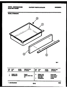 07 - Drawer Parts parts for Frigidaire Range KF300GDD6 from AppliancePartsPros.com