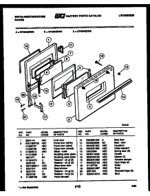 05 - Door Parts parts for Frigidaire Range KF404GDH5 from AppliancePartsPros.com