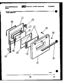 06 - Door Parts parts for Frigidaire Range KF420GDF5 from AppliancePartsPros.com