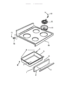 03 - Top, Control Panel parts for Frigidaire Range KF420GDD2 from AppliancePartsPros.com